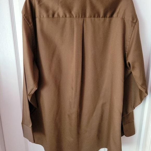 Geoffrey Beene fitted Dress Shirt Chocolate Size Extra Large - Picture 2 of 5